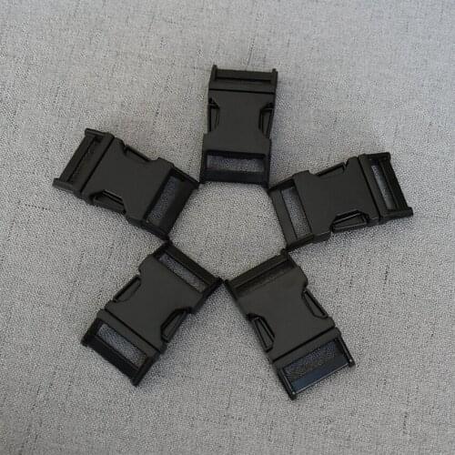 50 Pieces 20mm Black DIY Quick Release Metal Buckle Accessories Backpack Buckles Dog Collar Safety Clasp Paracord Bracelet