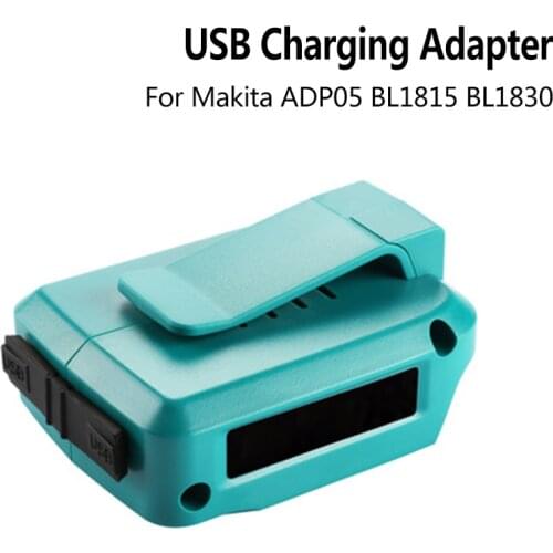 ADP05 USB Power Connector for Makita 18V 14.4V BL1830 BL1430 BL1850 Li-ion Battery Dual USB Converter Device Charging Adapter