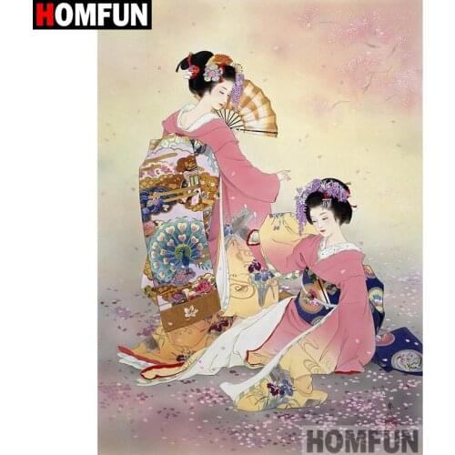 HOMFUN Full Square/Round Drill 5D DIY Diamond Painting "Beauty character" 3D Embroidery Cross Stitch 5D Home Decor Gift A26964