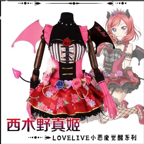 Anime Lovelive Cosplay Costume Nishikino Maki Little Devil Costume Halloween Party Dress H