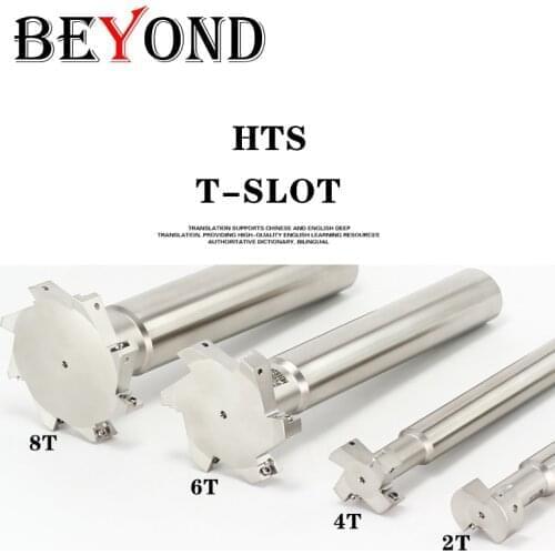 BEYOND HTS T-Slot Milling Cutters C25 6T 200L 60mm 65mm CNC Three Edge Groove Milling Tool Bar Carbide Insert CCMT