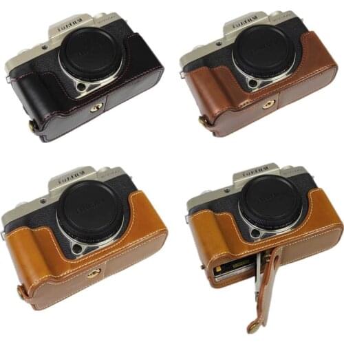 XT200 Camera Bag PU Leather Half Body Set Cover For For Fujifilm Fuji X-T200 XT200 Bottom Case With Battery Opening