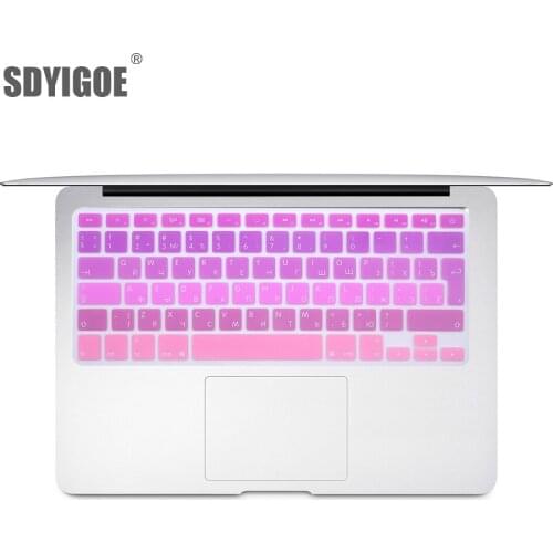 Keyboard Cover EU US Russian Language Keyboard Skin for Macbook Air13 A1466 Pro13/15 A1502A1398 Silicone Keyboard Film Protector