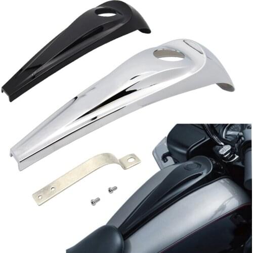 BLACK/Chrome For Harley Street/Road Glide 2008-2017 Signature Jim Nasi Smooth Dash with Vented Fuel Tank Cap