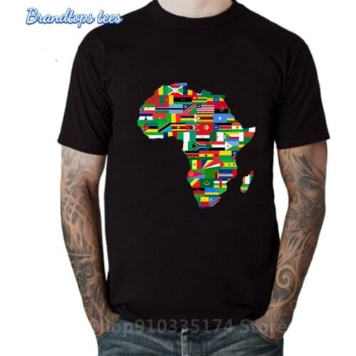 Africa Countries Flag Map Shirt African American Party Pride TShirt Vintage Africa Map with Flags Tee African Continent Map Tops