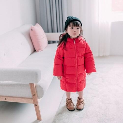 Gulugulumi brand girls winter warm coat girl cotton-padded long sleeve jacket kid school cute keepwarmcanm candy color outweear