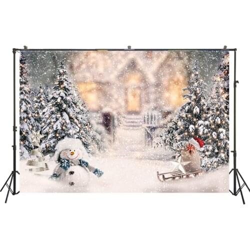 HUAYI Photography Backdrop Christmas Xmas Family Photo Backdrops Newborns Studio Snowy Winter Photobooth Background W-3835