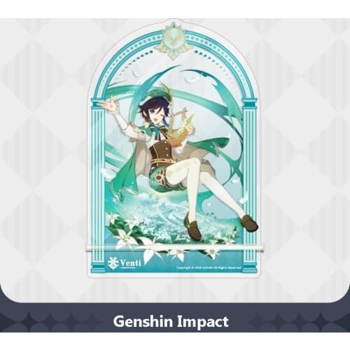 Game Genshin Impact Venti Badge Brooch Pin Mobile Phone Display Rack Base Stents Stand Figure Model Toys Desktop Decor Cosplay