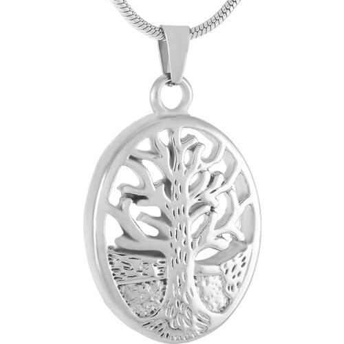 IJD9343 Wholesale Factory Price Classic Stainless Steel Memorial Ash Keepsake Cremation Jewelry Pendant Necklace Women Man