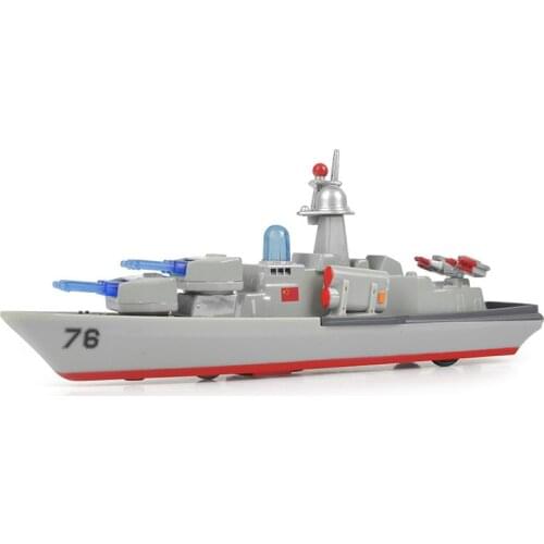 Exquisite ETI-1504 escort warship alloy model,simulation of sound and light back force childrens warship model,free shipping