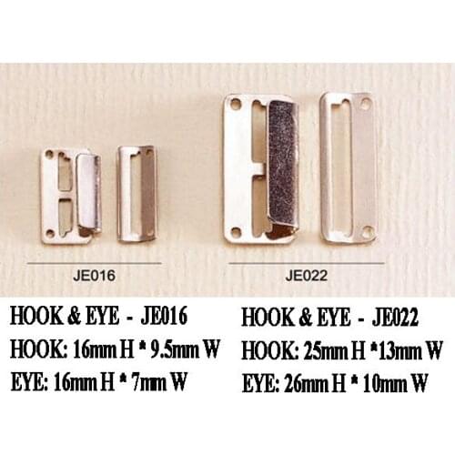 30 pair / lot HE-010 square big trousers hooks metal brass hook and eye silver nickle free shipping