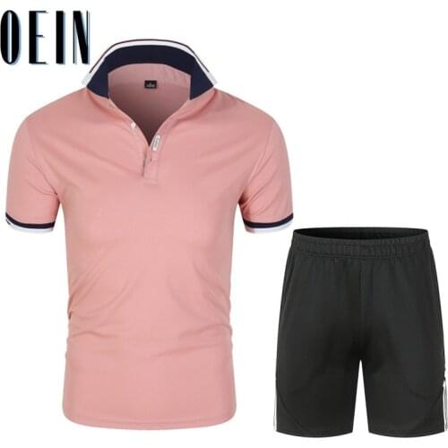 Summer Mens Polo Shirts Sets 2021 Casual Tracksuit Fashion Male Brand Business Golf Polo Shirt Mens Clothing 2 Pieces Sweatsuit