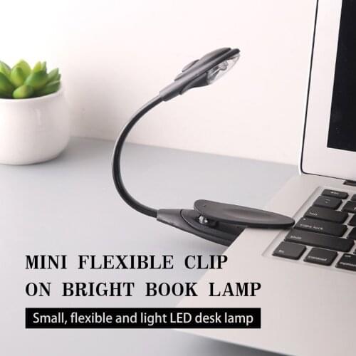 Mini Flexible Rechargeable LED USB Book Light Reading Light Flexible Book Lamp Dimmer Clip Table Desk Lamp Portable Clip Light