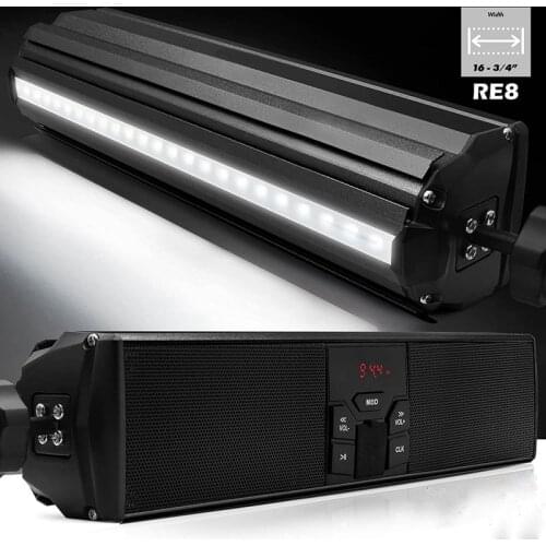 Motorcycle Stereo Speakers MP3 Music Player Bluetooth Player with USB,AUX-IN,FM Radio for 7/8-1.25 Inch Handlebar Motor Scooter