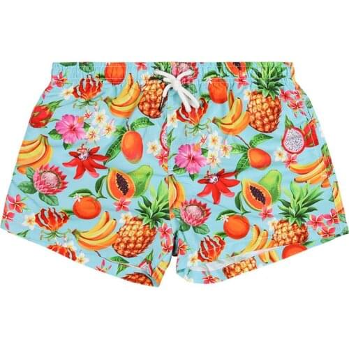 2019 New Mens Beach Shorts Fruit Printed Surfing Shorts Quick Dry Beach Pants Trousers Swim Trunks Bermuda Swimwear Short