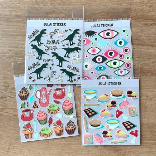 Lovely Cat Stickers Cute Die Cut Peel Off Waterproof Sticker Sheets