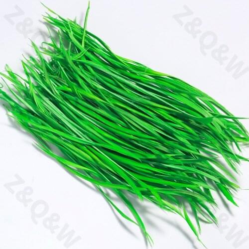 Natural 6-8 inches (15-20CM) goose feather monofilament edge feather dyed fruit green 100-500pcs DIY craft jewelry decoration