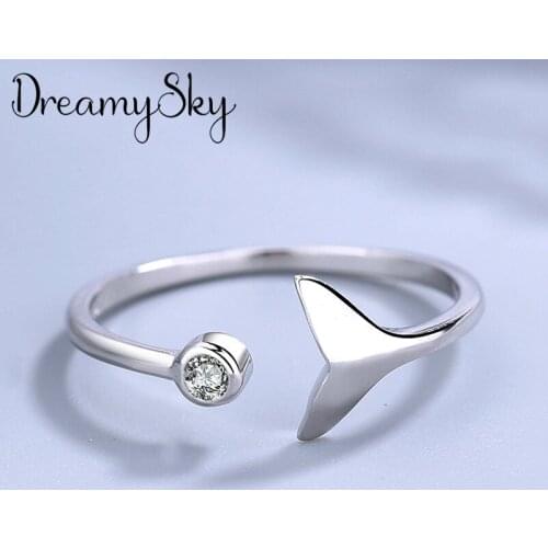Original Design Bohemian Retro Mermaid Tail Fish Ring For Women Fashion Open Finger Rings Female Boho Jewelry