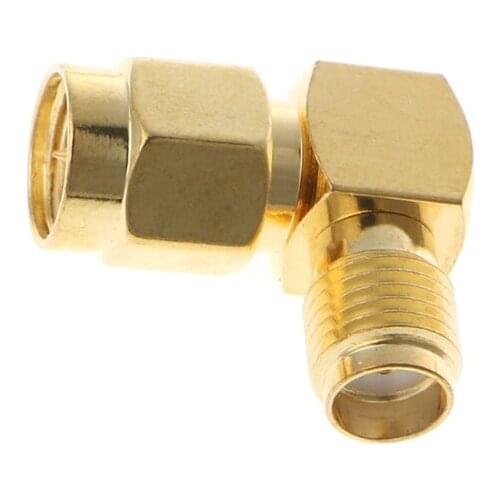 SMA Male To SMA Female Right Angle 90 Degrees RF Coaxial Connector Adapter