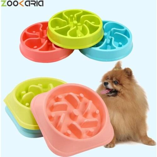 Portable Pet Dog Feeding Food Bowls Puppy Slow Down Eating Feeder Dish Bowel Prevent Obesity Dogs Supplies Dropshipping