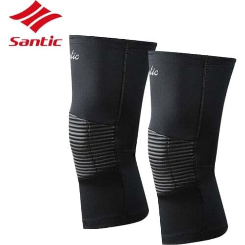 Santic Sport Knee Pads Windproof Thermal Fleece Bike Bicycle Knee Support Protector Basketball Cycling knee Brace Rodilleras