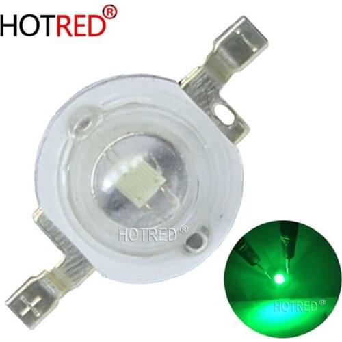 100pcs 3W LED High power Lamp bead Green 520-530nm 45mil Chips Diode 700mA 3.0-3.6V for bulbs Spot Light Plant Grow decoration
