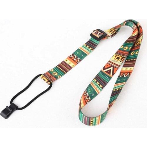 Ethnic Style Colorful Ukulele Strap Thermal Transfer Ribbon Durable Little Guitar Belt Instrument Guitar Part Accessories