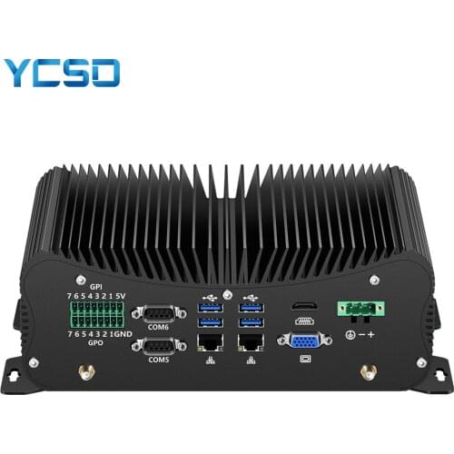 Mini PC Intel Core i7 10510U 6*DB9 RS232/422/485 Industrial 2*Gigabit Ethernet WiFi Bluetooth 6USB LPT PS/2 HDMI VGA 4G SIM GPIO