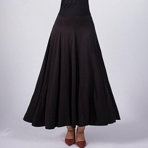 Adult Ballroom Dance Skirt Square Practice Costumes High Waist Big Swing Skirt Latin Waltz Tango Dance Competition Clothes