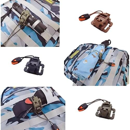 Backpack Clip with Whistle Light Backpack Binding Buckle for Outdoor Fixing Equipment J60F
