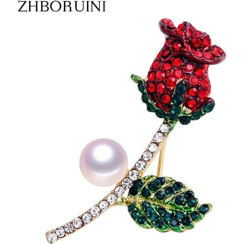 ZHBORUINI Flower Brooches For Clothes