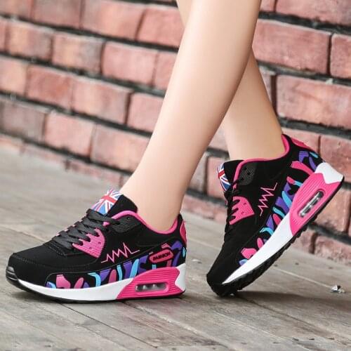 Womens Sports Shoes Breathable Mesh Platform Sneakers Women Lace Up Casual Shoes Woman Flats Womens Shoes
