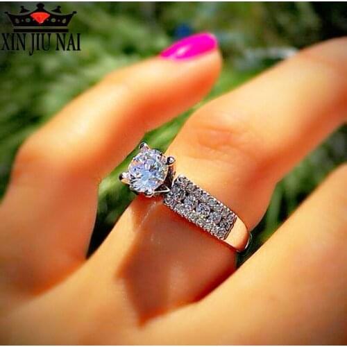 2019 New Top Quality Luxury Engagement Wedding Rings Cubic Zirconia Stone Rings Jewelry For Women anel diamond rings for women