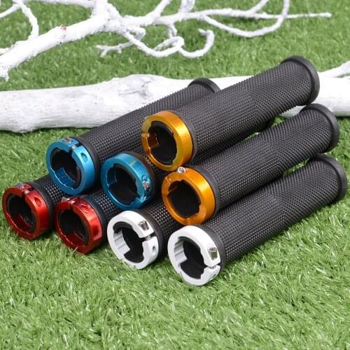 1 Pair Bicycle Handlebar Cover Grips Rubber Soft Anti-Skid Cycling Bike Grips MTB Mountain Road Bike Lock on Handle End Grips