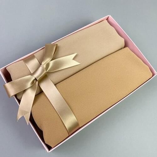 2pc/box Bubble Chiffon Scarf Women Plain Hijab Wrap Solid Color Shawls Headband Muslim Hijabs Customize Gift Boxes