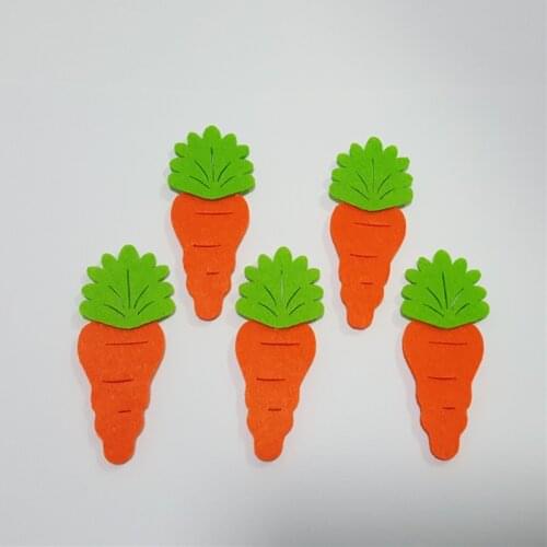 Pack of 20pcs Mini Felt Carrot DIY Crafts Easter Decoration 8.8cm/pc