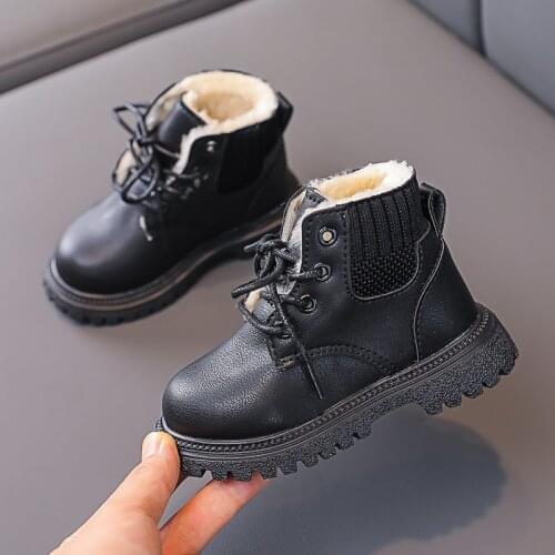 2021Girls Martin Boots Autumn And Winter New Short Boots Boys Childrens Low-top LeatherBoots Middle And SmallChildren BabyShoes