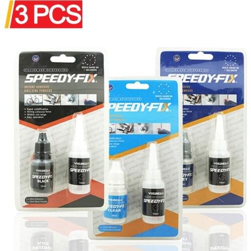 3PCS Quick Caulk Fill Fillers Adhesives Sealants Car Windshield Repair Tool Liquid Glue Bonding Metal Plastic Wood Rubber Powder