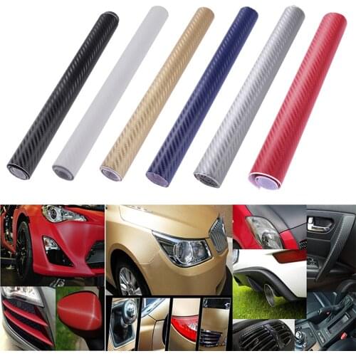 3D Car Carbon Fiber Film Wrap Roll DIY Sticker For Car Auto Vehicle Decal 30x127cm Ca Styling Decoration Sticker