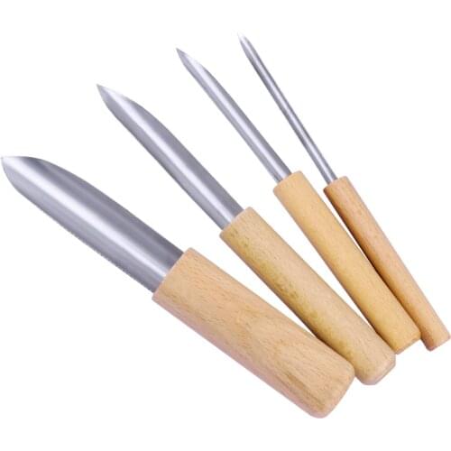 4 Pcs Stainless Steel Cutter Shape Carve Sculpture Modelling Cut Pottery Punch Hole Clay Ceramic Tool Wax Model Sludge Sculpt