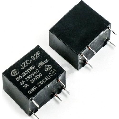 50PCS JZC-32F 5V Power Relays JZC-32F-005-ZS3 3A 250VAC 5PIN Original New relay