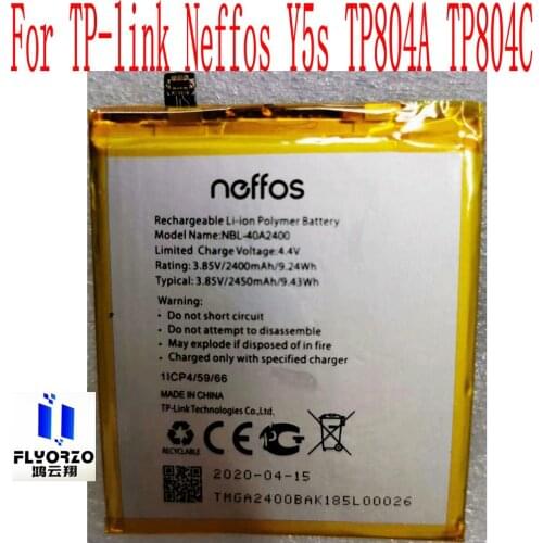 New High Quality 2400mAh NBL-40A2400 Battery For TP-link Neffos Y5s TP804A TP804C Mobile Phone