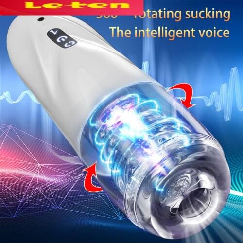 Automatic Rotation cup Male Masturbator 10*10 modes Silicone vagina real pussy adult masturbation sex toys for men