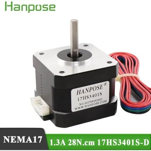 Free shipping 10pcs Nema 17 Stepper Motor 17HS3401S 42 motor 42BYGH 1.3A 4-lead for 3D printer Various instrument acce