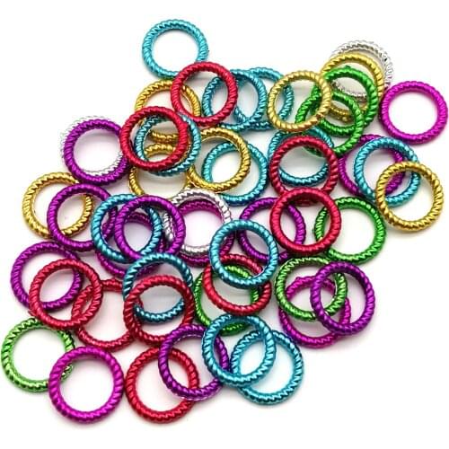 50/100PCS African Hair Braid Beads Tube Clips Hole Micro Ring Jumbo Braid Dreadlock Hair Accessories