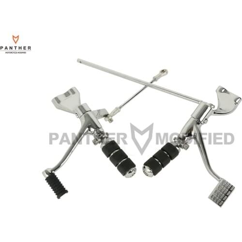 Chrome Motorcycle Forward Controls Complete Kit Brake & Shift Levers Linkage case for Harley Sportster 883 1200 XL 2014-2017