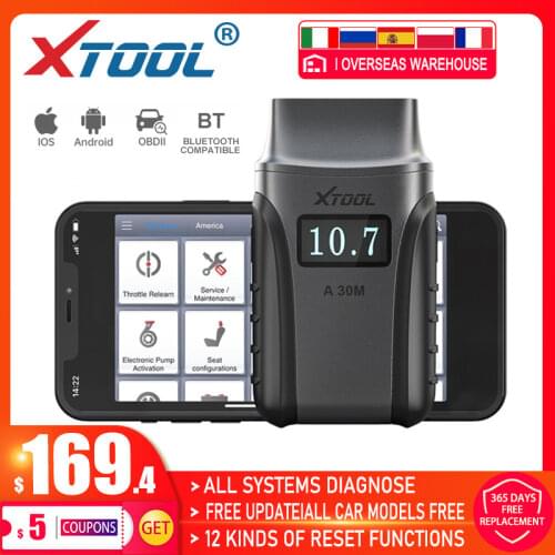 XTOOL A30M OBD2 Diagnostic Scanner Automotive With 21 Kinds of Special Functions Bluetooth-compatible Code Reader Free Update