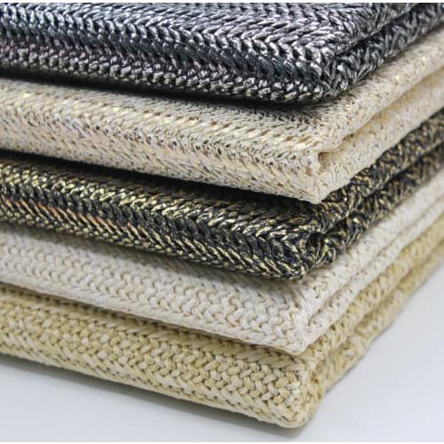 Eco-Friendly PP Raffia Woven Fabric Breathable Handmade DIY Straw Bag Material Fabric 45x140cm