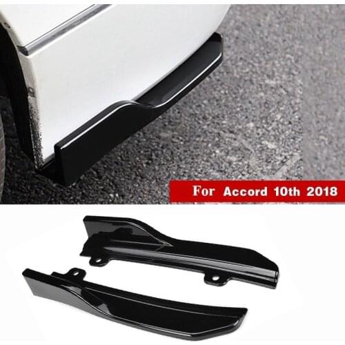Glossy Black Rear Bumper Lip Cover Trim for Honda Accord 2018 Diffuser Splitter Spoiler Scratch Protector