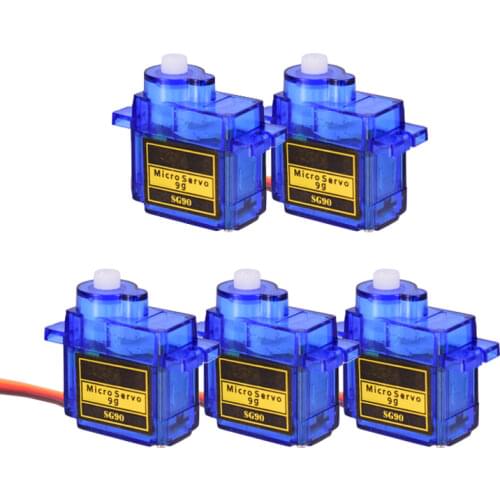 Hot Sale 5pcs/lot SG90 9G Micro Servo Motor For Robot 6CH RC 250 450 Helicopter Airplane Glider mini Car